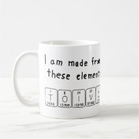 Tasse de nom de table périodique Toivo