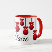 Tasse de nom de vacances de Noël (Devant droit)