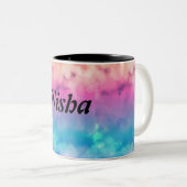 tasse de nom personnalisée aux couleurs pastel omb (Devant droit)