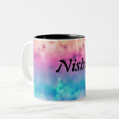 tasse de nom personnalisée aux couleurs pastel omb (Devant gauche)