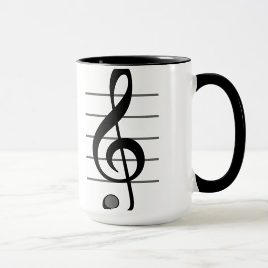Tasse de note musicale de clef triple (Droite)