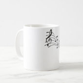 Tasse de notes de guitare et de musique (Devant gauche)