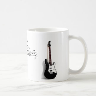 Tasse de notes de guitare et de musique