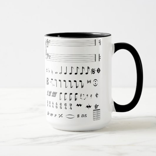 Tasse de notes musicales (Droite)