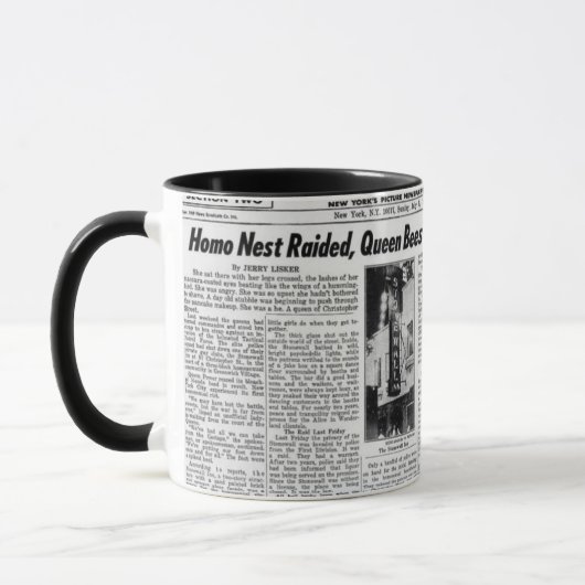 Tasse de nouvelles d'émeutes de Stonewall (Gauche)