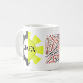 Tasse de nuage de logo et de mot de MAFA (Devant gauche)