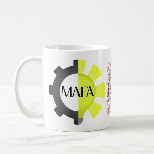 Tasse de nuage de logo et de mot de MAFA (Gauche)