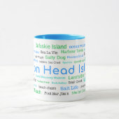 Tasse de nuage de mot de Hilton Head Island (Centre)