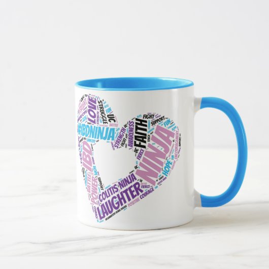 Tasse de nuage de mot de #IBDninja (Droite)