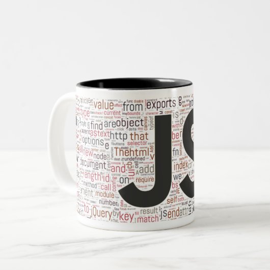 tasse de nuage de mot de Javascript (Devant gauche)