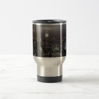 Tasse de nuit de New York de paysage urbain de