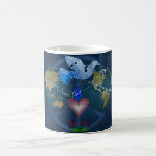 Tasse de paix d'unité du monde