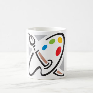 Tasse de palette de peintres