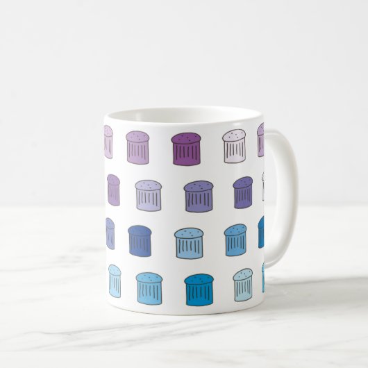 Tasse de Panettone de Pantone - bleu/pourpre (Devant droit)