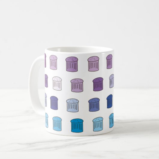 Tasse de Panettone de Pantone - bleu/pourpre (Devant gauche)