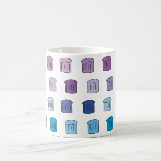 Tasse de Panettone de Pantone - bleu/pourpre (Centre)