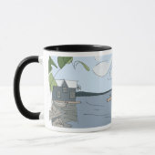 Tasse de panorama de baie d'ombre [noir (Gauche)