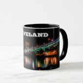 Tasse de panorama de nuit de Cleveland (Devant droit)