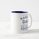 Tasse de papa de karaté (bleue) (Devant droit)