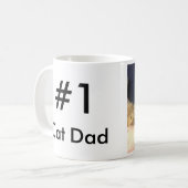 Tasse de papa du chat #1 avec la photo (Devant gauche)