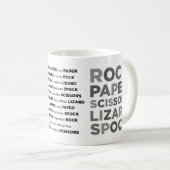 Tasse de papier de Spock de lézard de ciseaux de (Devant droit)