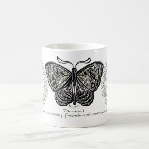 Tasse de papillon de pierre porte-bonheur d'avril