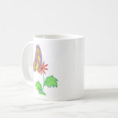 Tasse "de papillon de violette et d'or" (Devant gauche)
