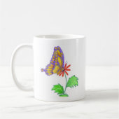 Tasse "de papillon de violette et d'or" (Gauche)