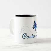 Tasse de papillon du Costa Rica Morpho (Devant gauche)