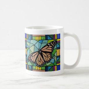 Tasse de papillon en verre souillé