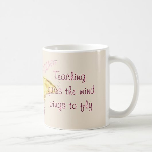 Tasse de papillon et de professeur fait sur (Droite)