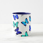 Tasse de papillons de jungle de vert bleu (Centre)