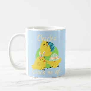 Tasse de Pâques Classique « Chick's Crack Me Up! »
