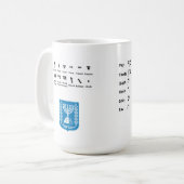 Tasse de pari d'Aleph d'hébreu (Devant gauche)