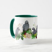 Tasse de partie de perroquet de gris africain (Devant gauche)