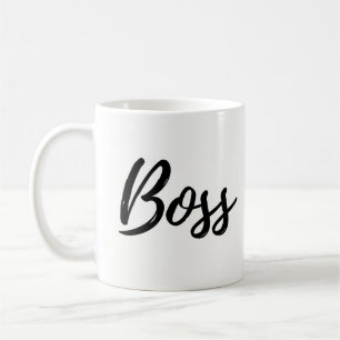 Tasse de patron, manuscrit simple et moderne