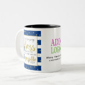 TASSE de PATRON - marine et or de PATRON de MERCI (Devant gauche)