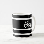 Tasse de patron, rayures noires et blanches (Devant droit)