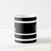 Tasse de patron, rayures noires et blanches (Centre)