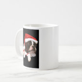 Tasse de pattes de Père Noël de chiot de Boston (Devant gauche)