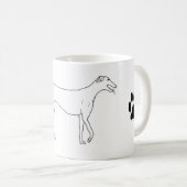 Tasse de Pawprint de lévrier (Devant droit)