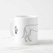 Tasse de Pawprint de lévrier (Devant gauche)