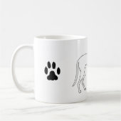 Tasse de Pawprint de lévrier (Gauche)