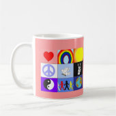 tasse de peaceloveunity - rose (Gauche)