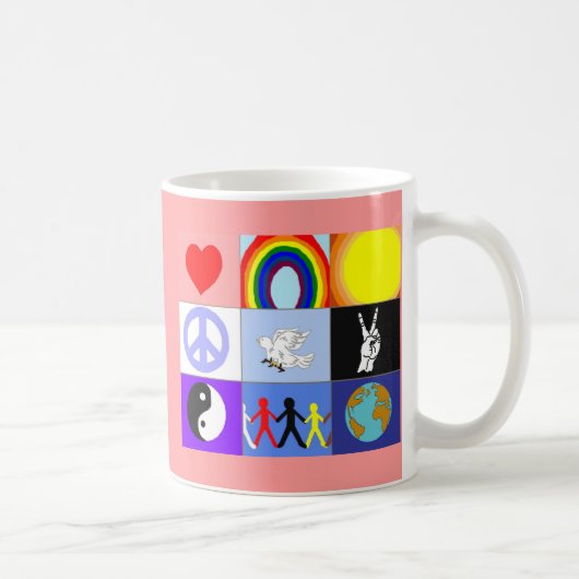 tasse de peaceloveunity - rose (Droite)