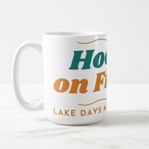 Tasse de pêche accro à la pêche au lac en plein ai