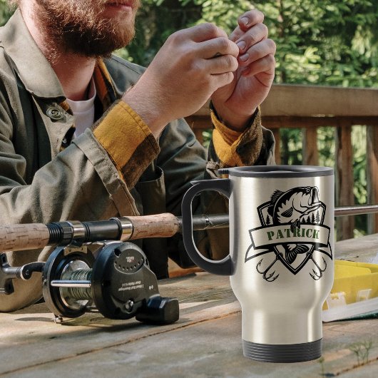 Tasse de pêche avec le nom désiré - Pêcheur Mug