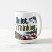 Tasse de pêche pour papa qui réfléchit tranquillem (Devant droit)