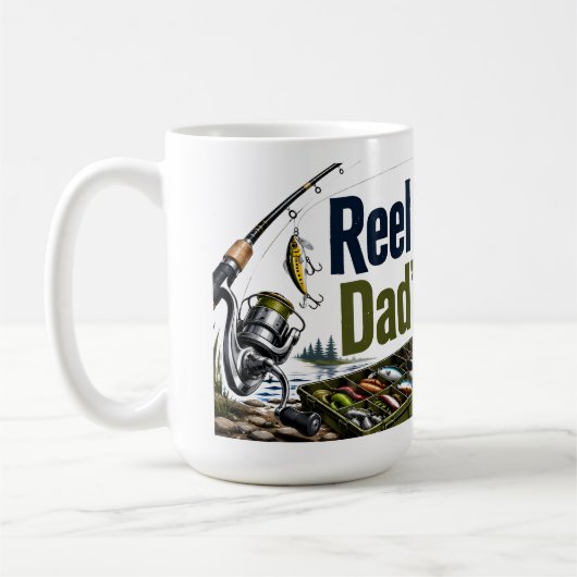 Tasse de pêche pour papa qui réfléchit tranquillem (Gauche)