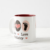 Tasse de pédicure de pédicurie d'amour de paix (Devant gauche)